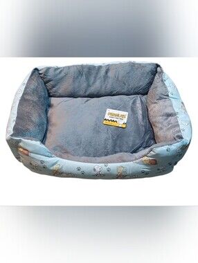 Peanuts -New Snoopy Camp Pet Cozy Cuddler Beagle Bed Peanut Characters All Sides